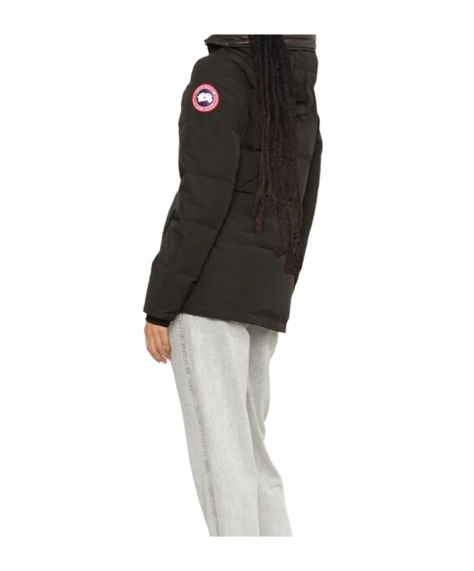Canada Goose Hooded Quilted Jacket Long Sleeves In Black