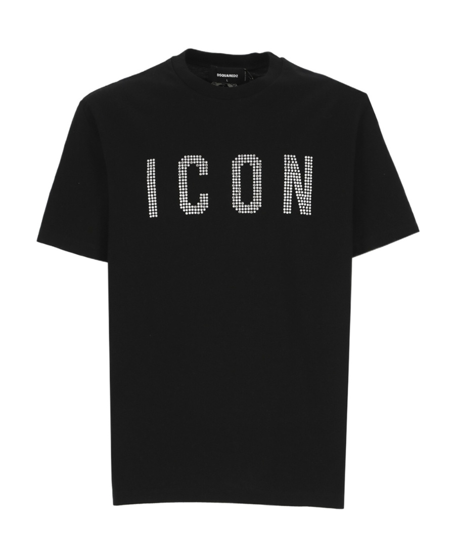 Dsquared2 Icon Studded T-shirt In Black