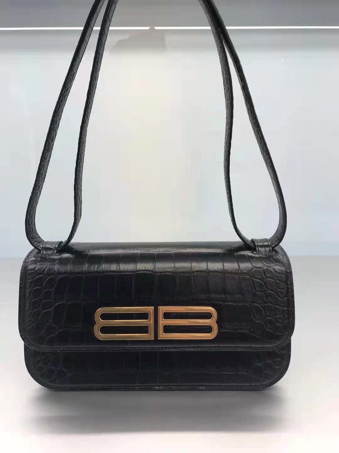 Balenciaga Small Gossip Satchel Bag In Black