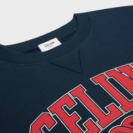 Celine Extra Large Fleece Sweatshirt In Blue