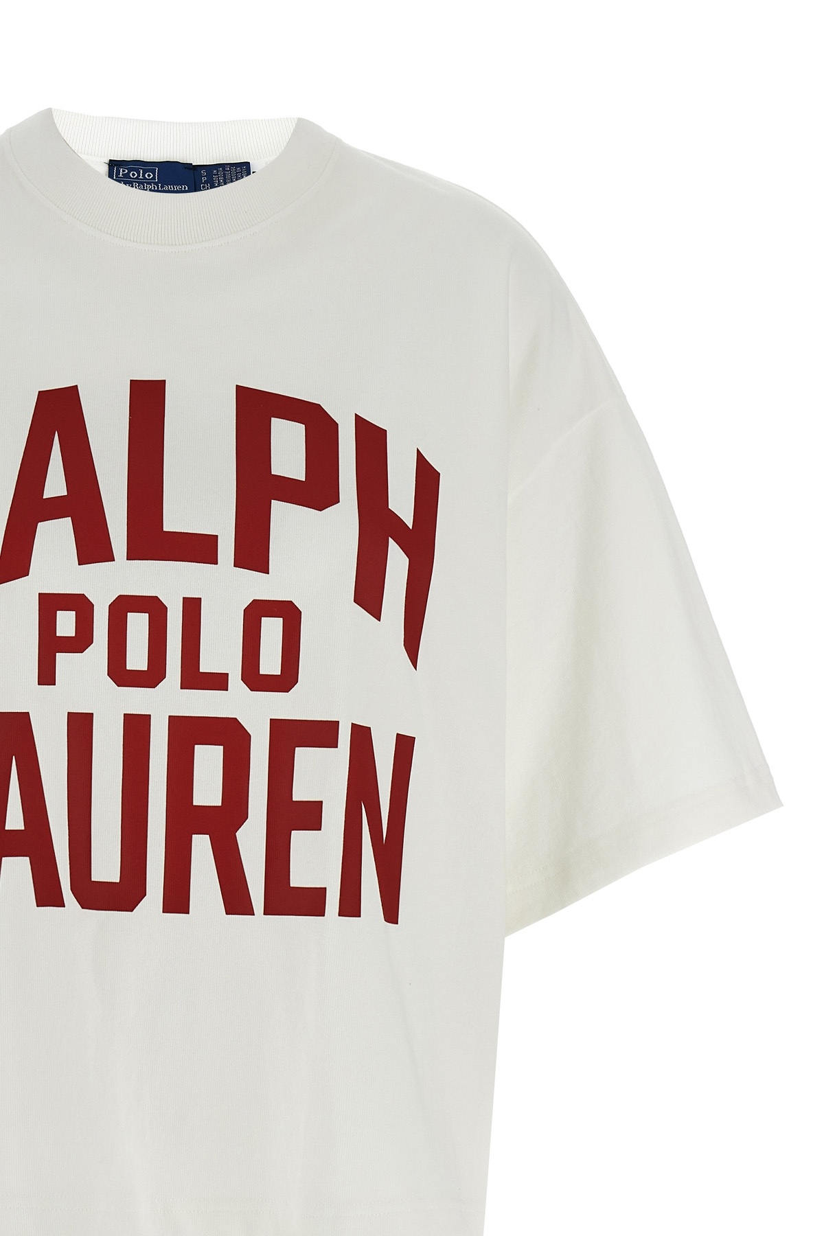 Shop Polo Ralph Lauren Logo-print Cotton T-shirt In White