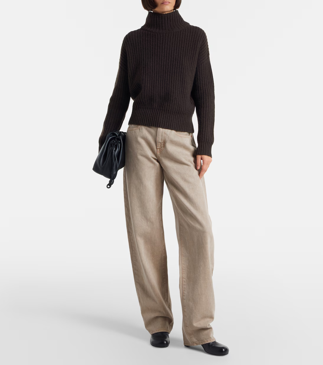 Slvrlake Wide-leg Denim Trousers In Brown