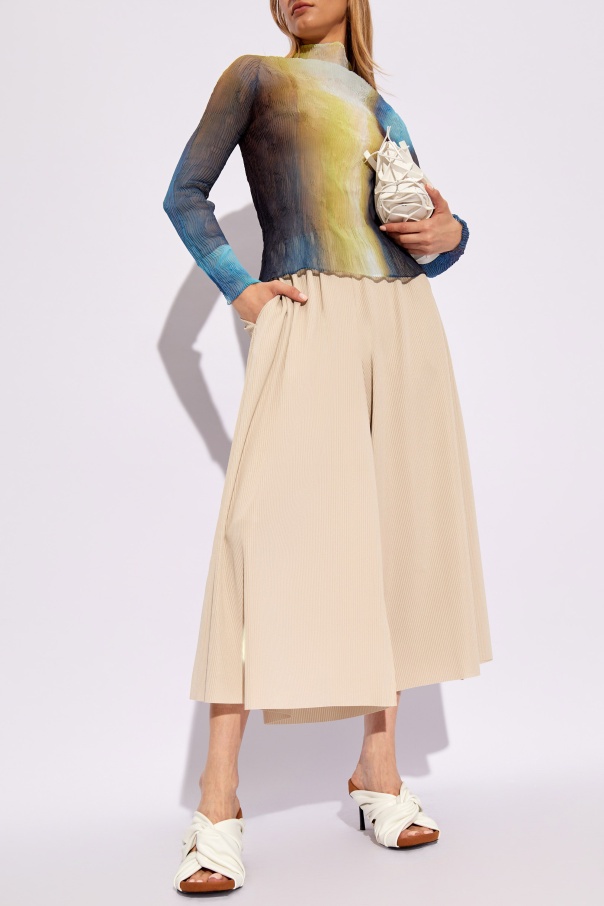 Issey Miyake Gradient-effect Chiffon Top In Multicolor