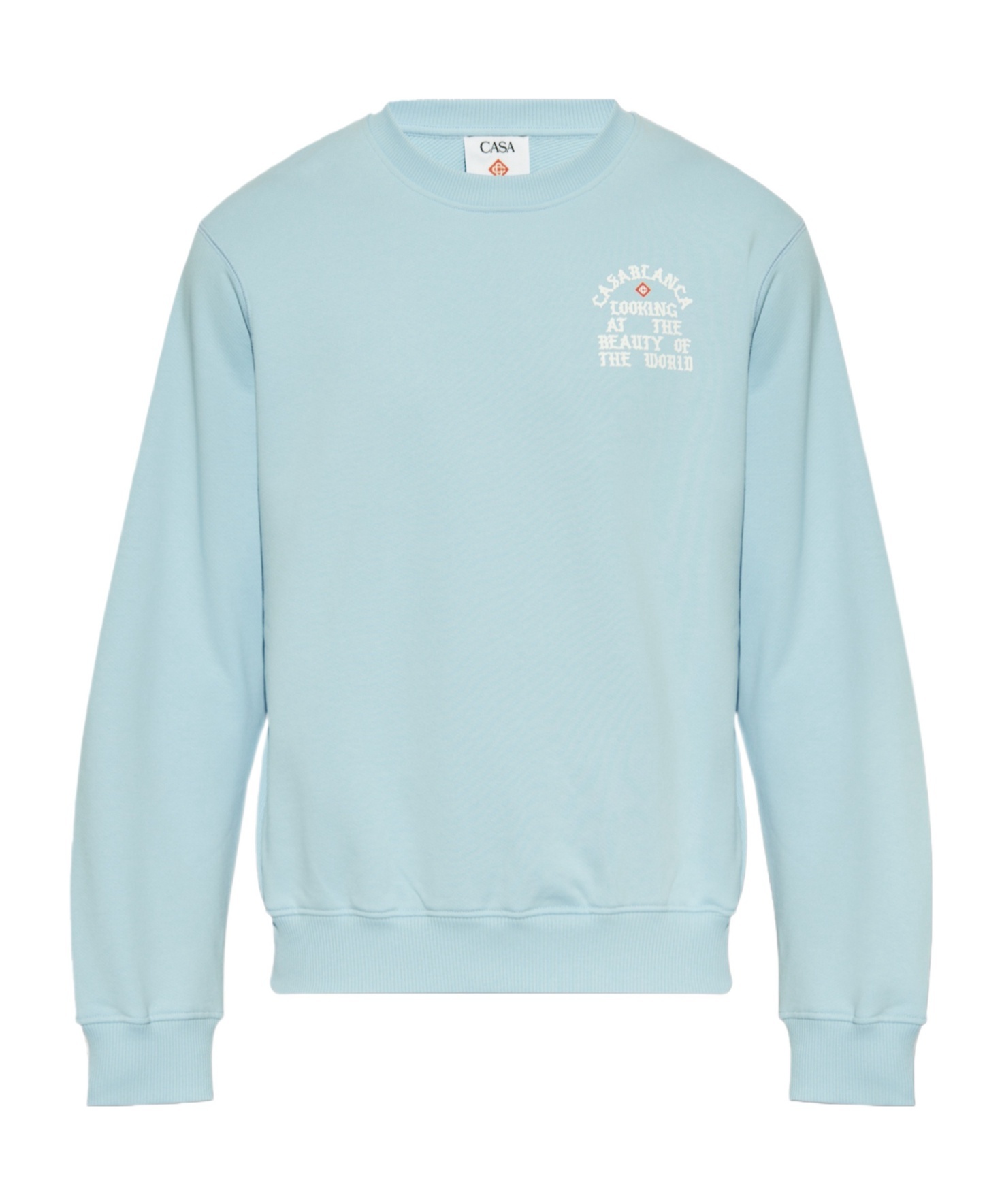 Casablanca The Beauty Of The World Cotton Sweatshirt In Blue