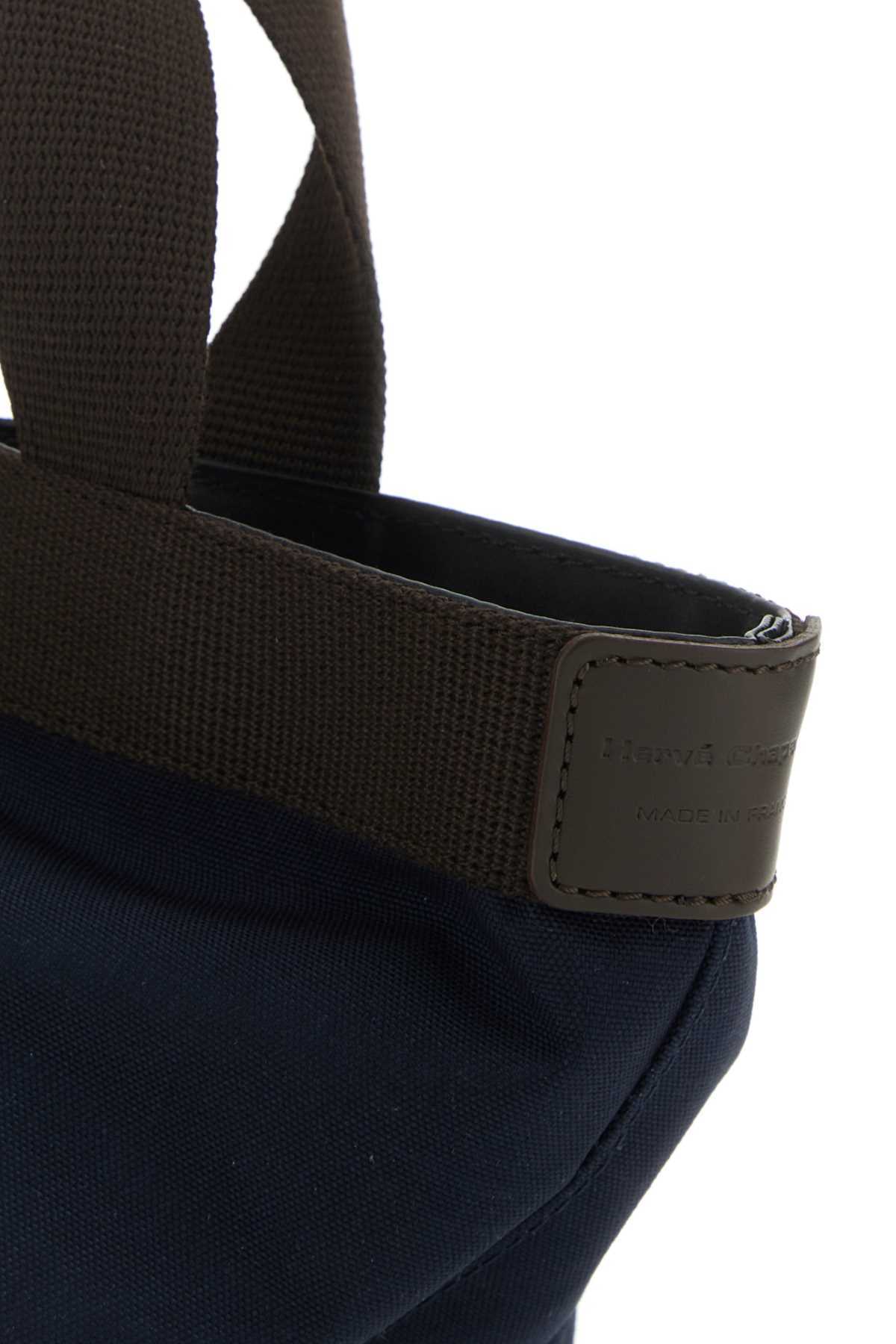 Herve Chapelier Top Handle Woven Shoulder Bag In Black