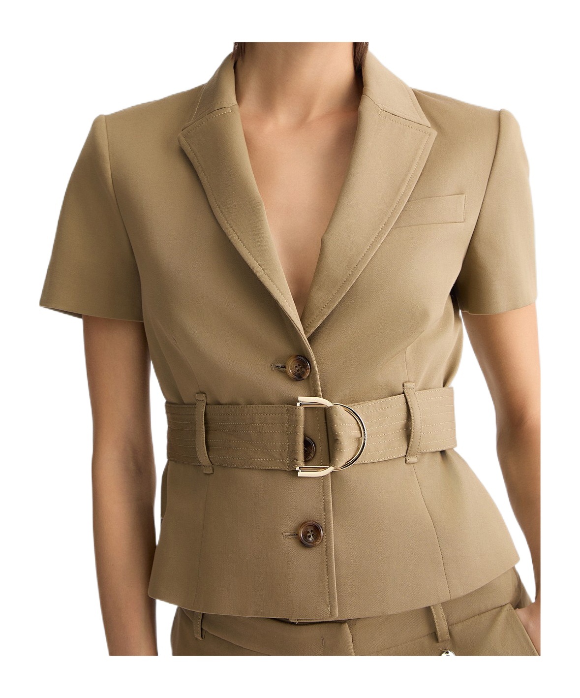 Liu •jo Liu Jo Belted Beige Jacket