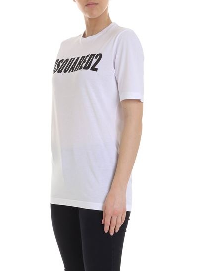 Dsquared2 Logo Printed T-shirt In White