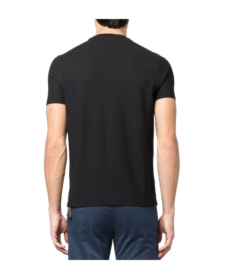 Zanone Jersey Crew Neck T-shirt In Black