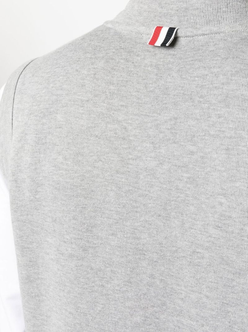 Thom Browne Rwb-stripe Cotton Vest In White