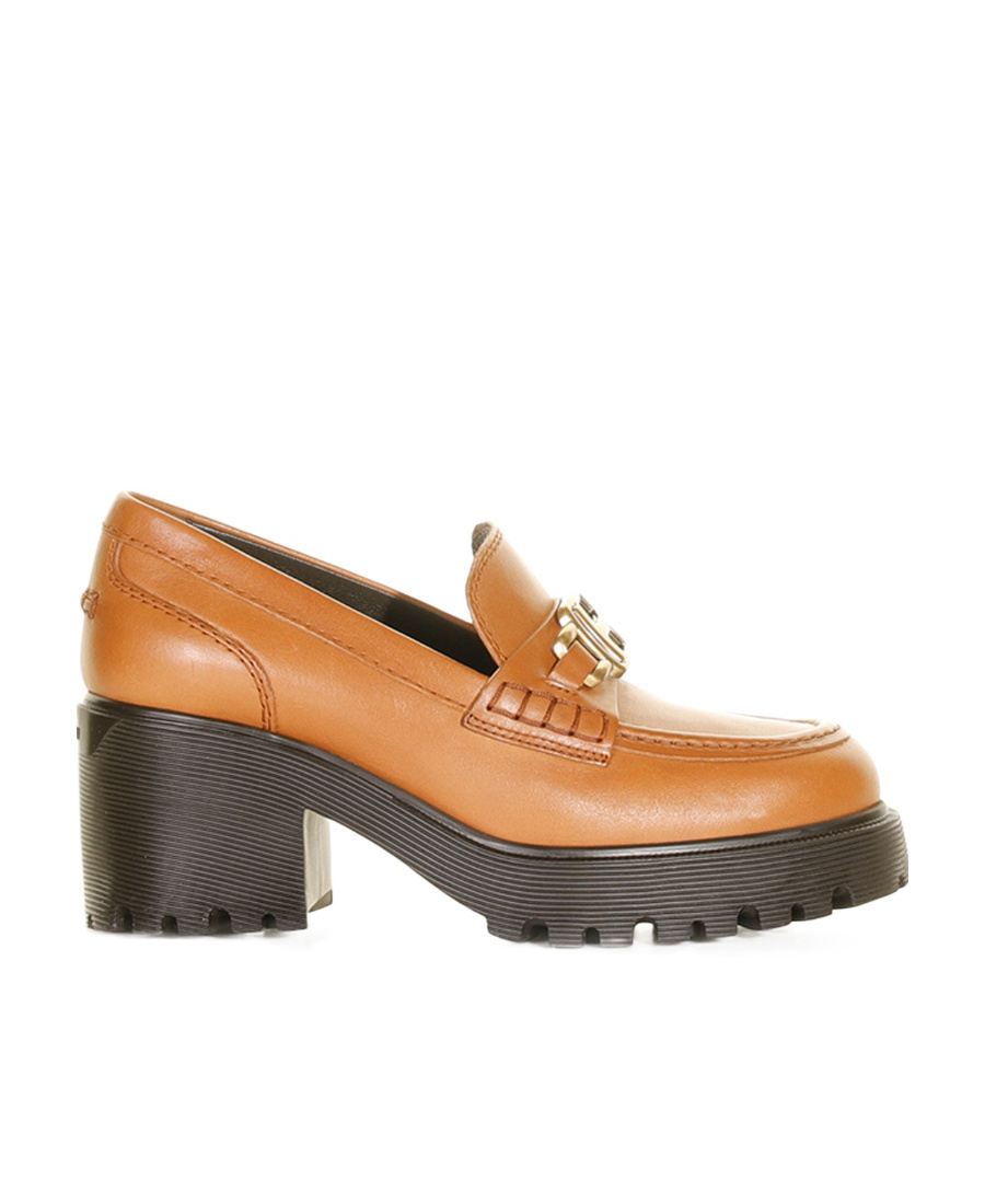 Hogan H649 65mm Leather Loafers In Black
