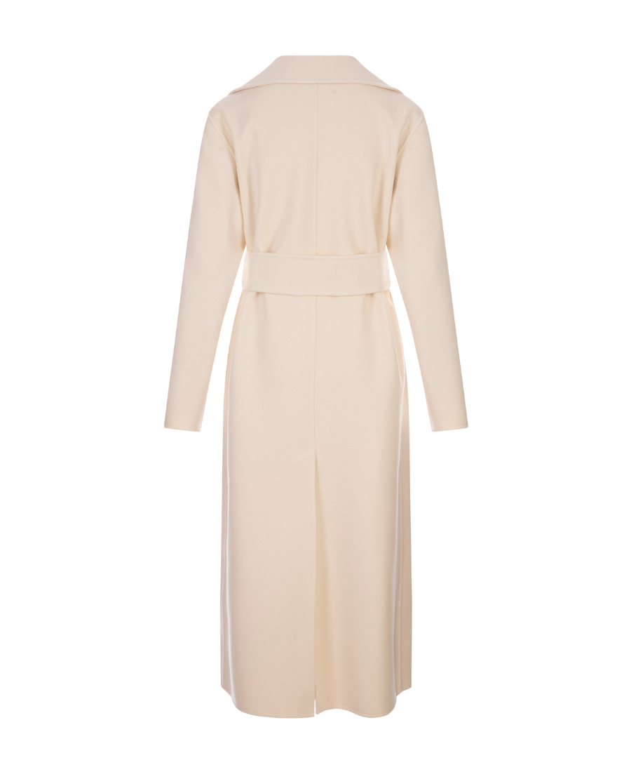 Jil Sander Belted Single-breasted Cashmere Coat In Nude