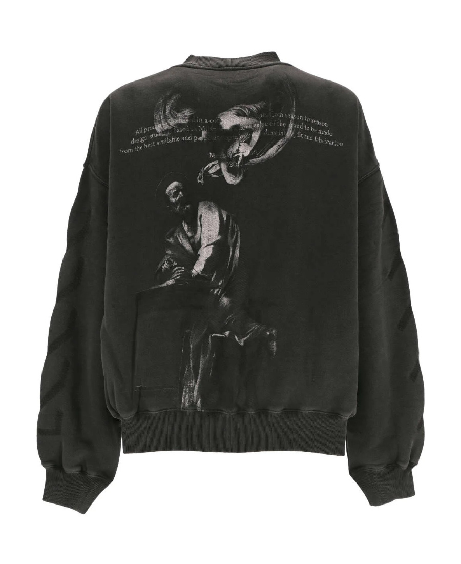 Off-white St Matthew Oversize Sweatshirt In Black