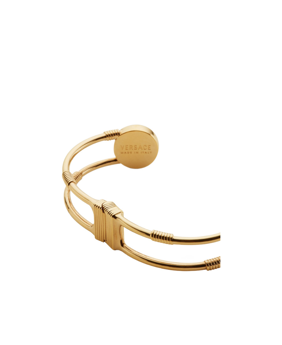 Versace Medusa Head Cuff Bracelet In Yellow