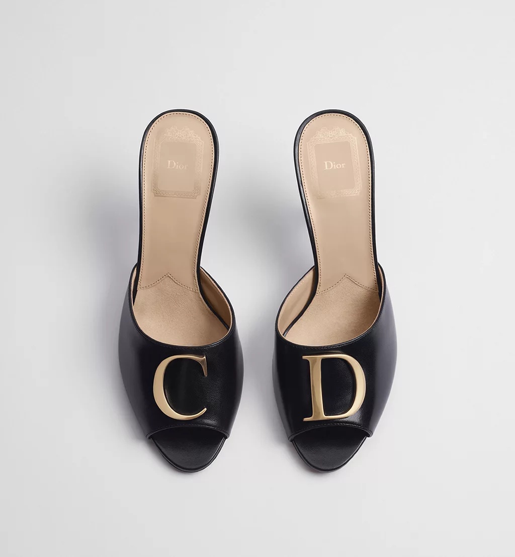 Dior Initials Heeled Slide In Black