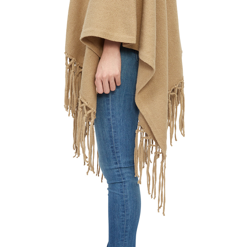 Weekend Max Mara Fringed Cape In Nude