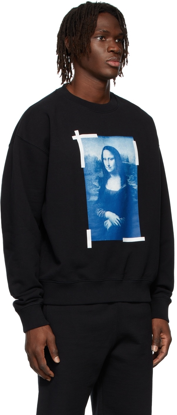 Off-white Monalisa Over Crew-neck Sweatshirt In Black