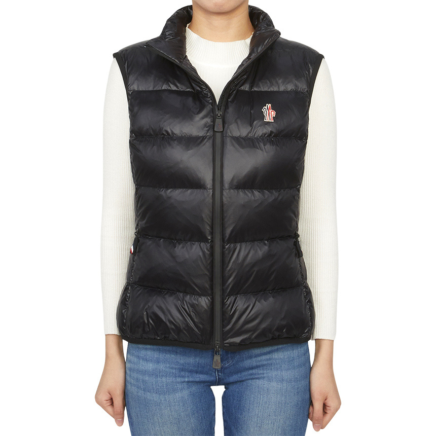 Moncler Down Vest In Black