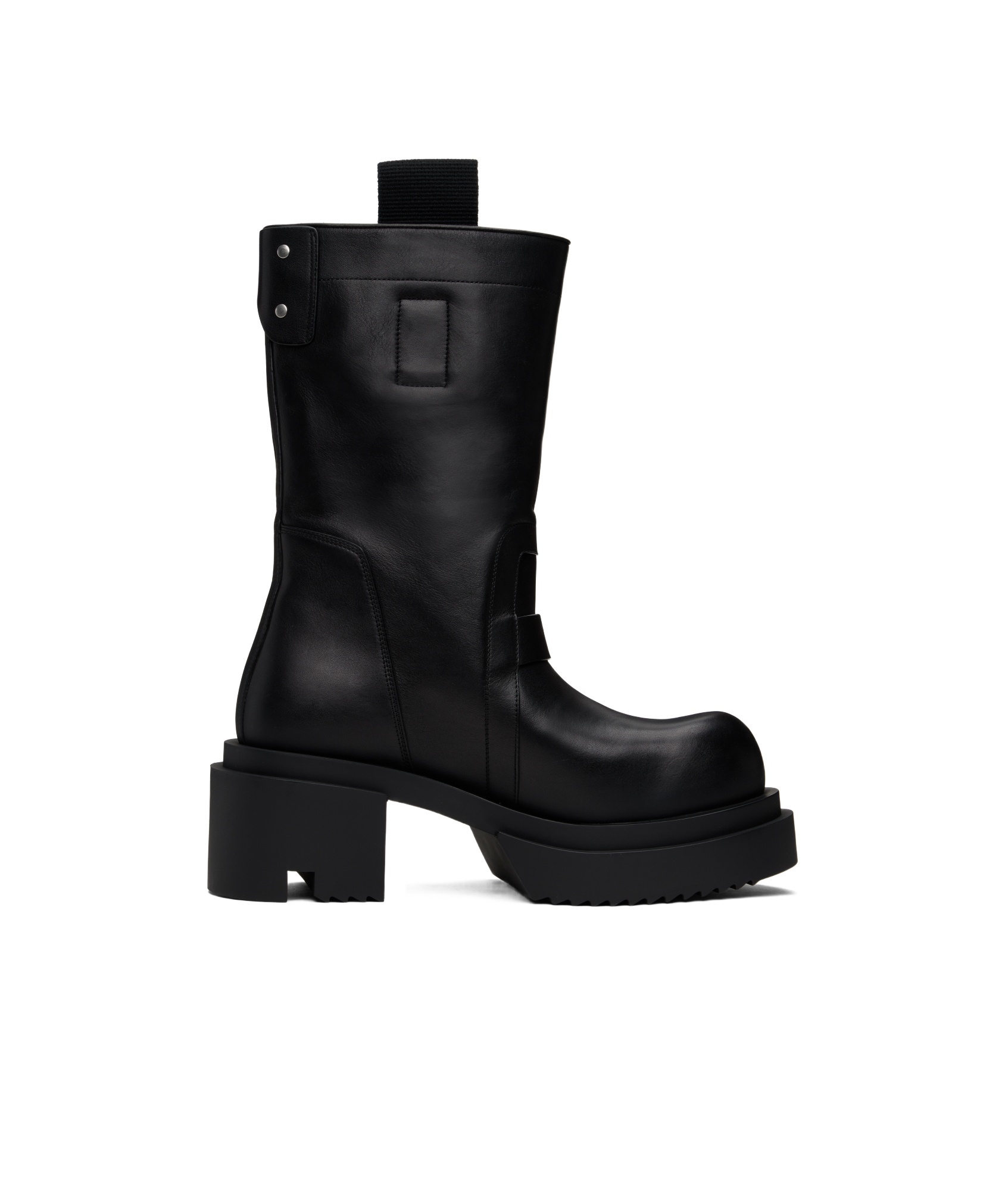 Rick Owens Hollywood Loo Pull On Medium Boots In Black