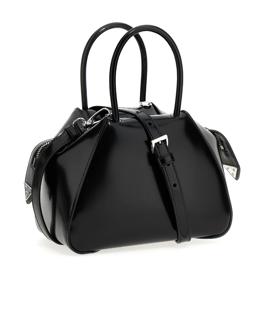 Shop Prada Logo-plaque Tote Bag In Black
