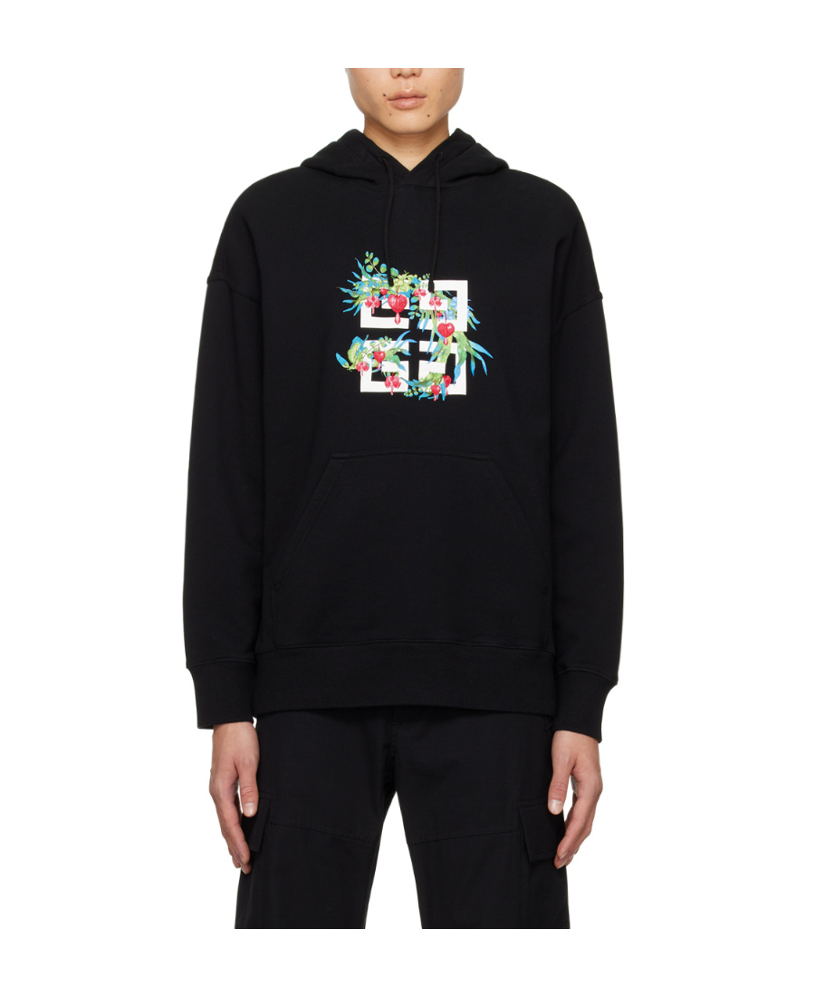 Givenchy Slim Fit Hoodie Dragon In Black