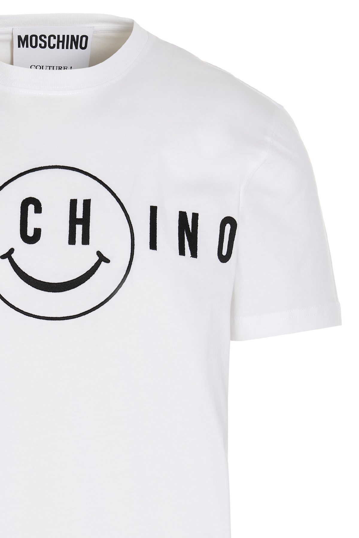 Moschino Man T-shirt White Size 44 Organic Cotton In White