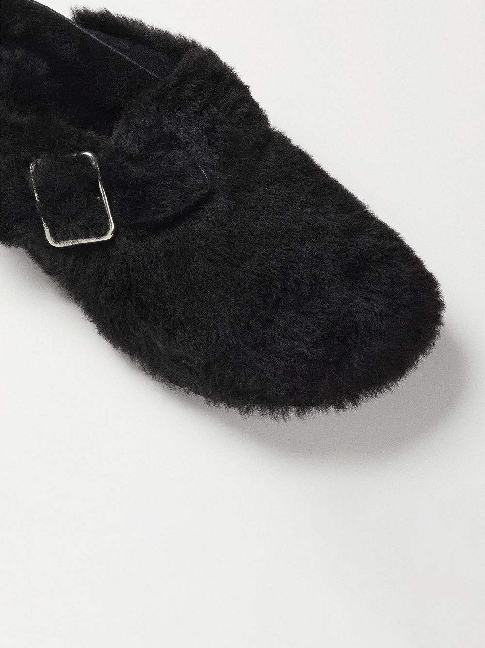 Birkenstock Shearling Boston Clogs In Black