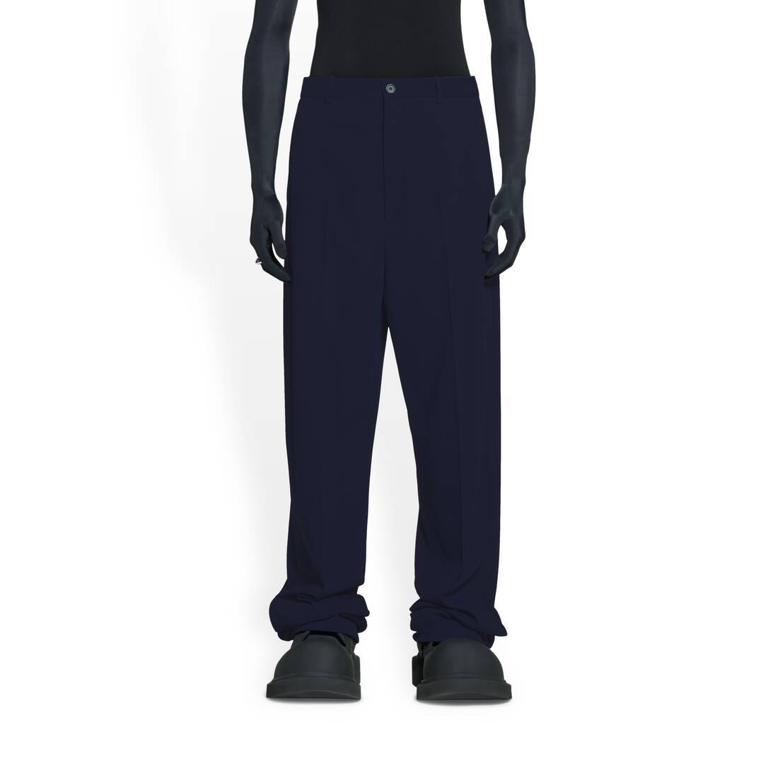 Balenciaga Large-fit Tailored Trousers In Black