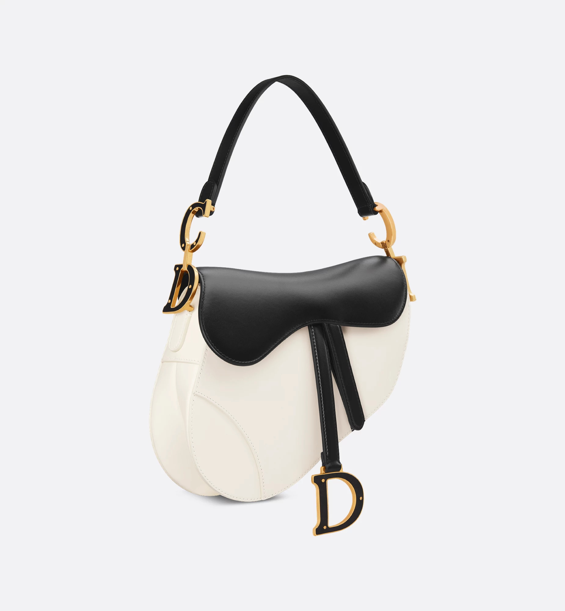 Dior Saddle Bag With Strap In White