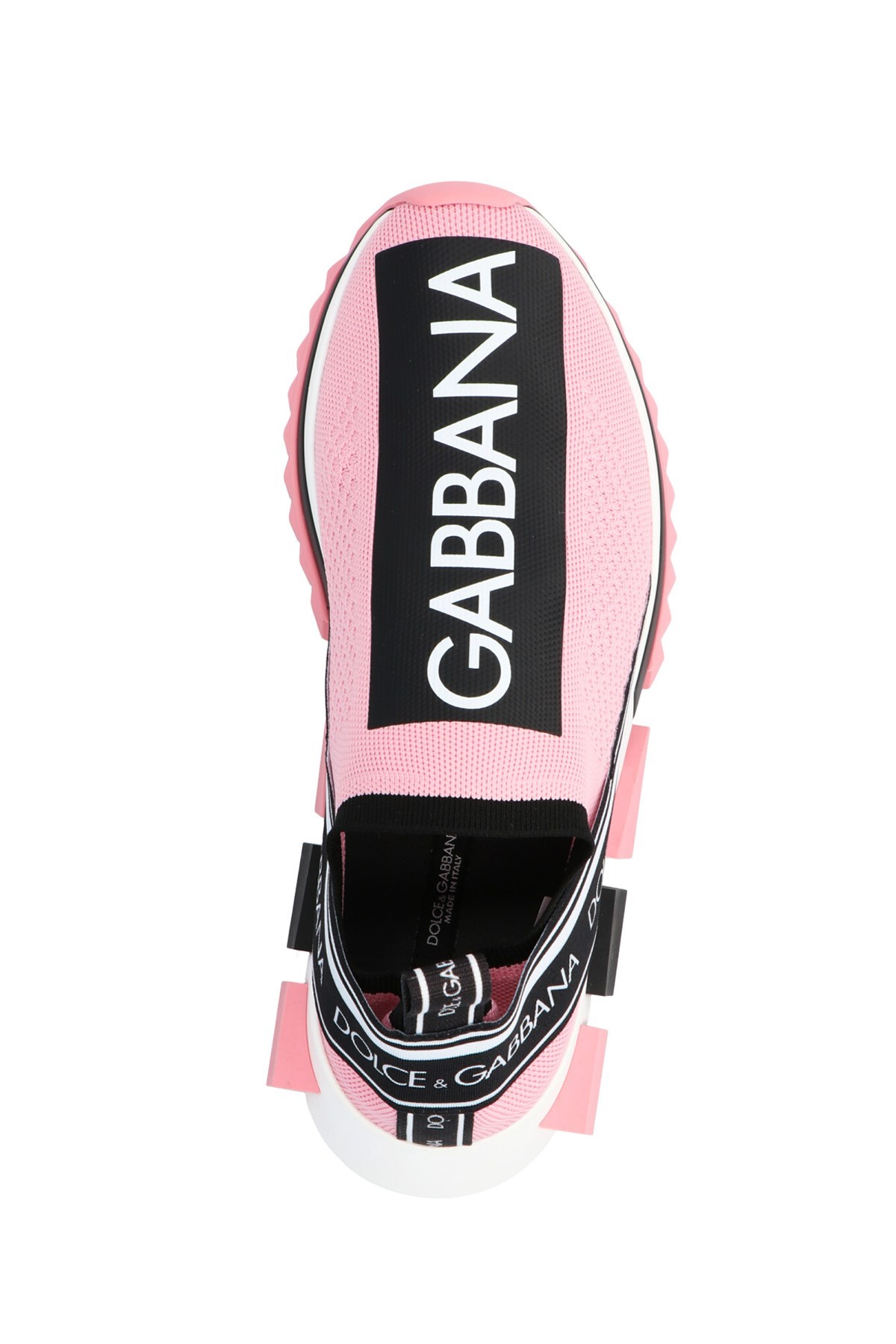 Dolce & Gabbana Sorrento Logo-print Mesh Sneakers In Pink