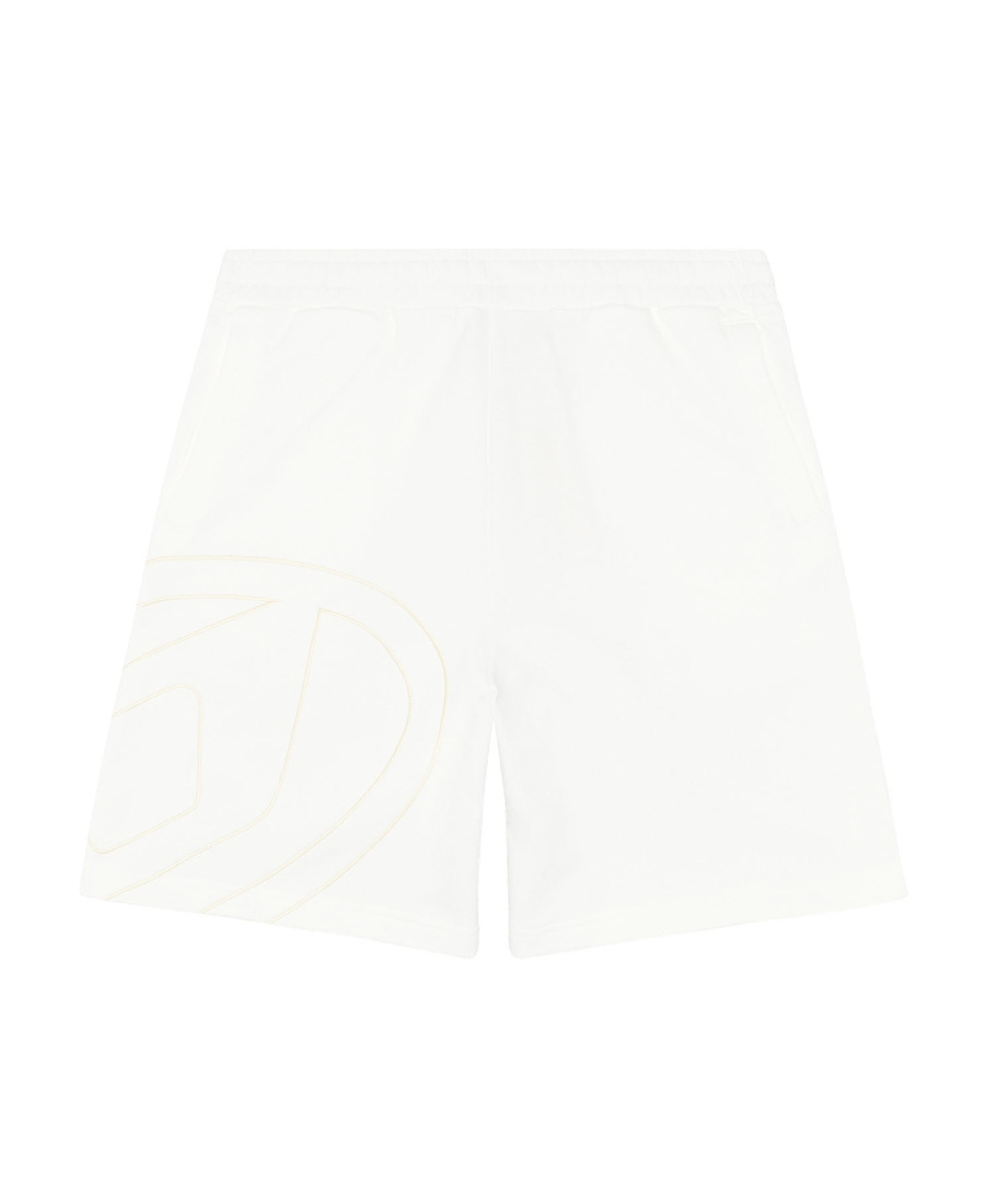 Diesel Embroidered-logo Cotton Short In White