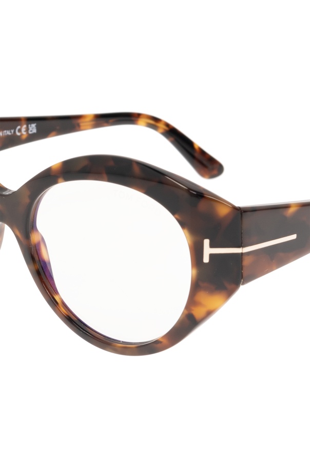 Tom Ford Round Frame Flat Mirror In Multicolor