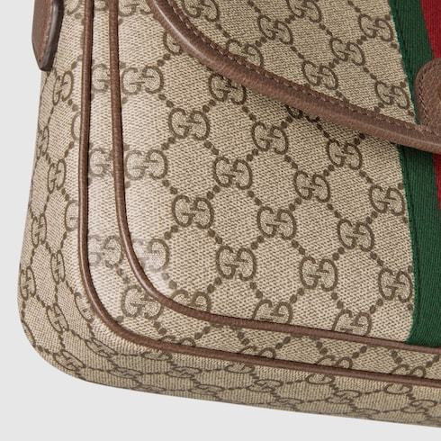 Gucci Ophidia Medium Top Handle Bag In Brown