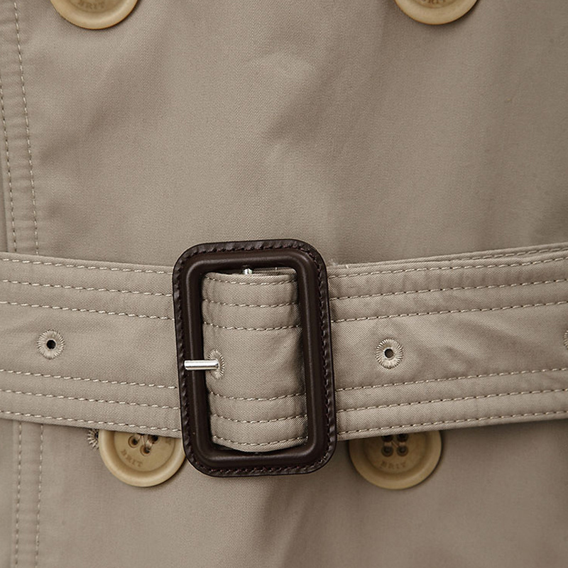 BURBERRY DOUBLE-BREASTED LONG TRENCH COAT
