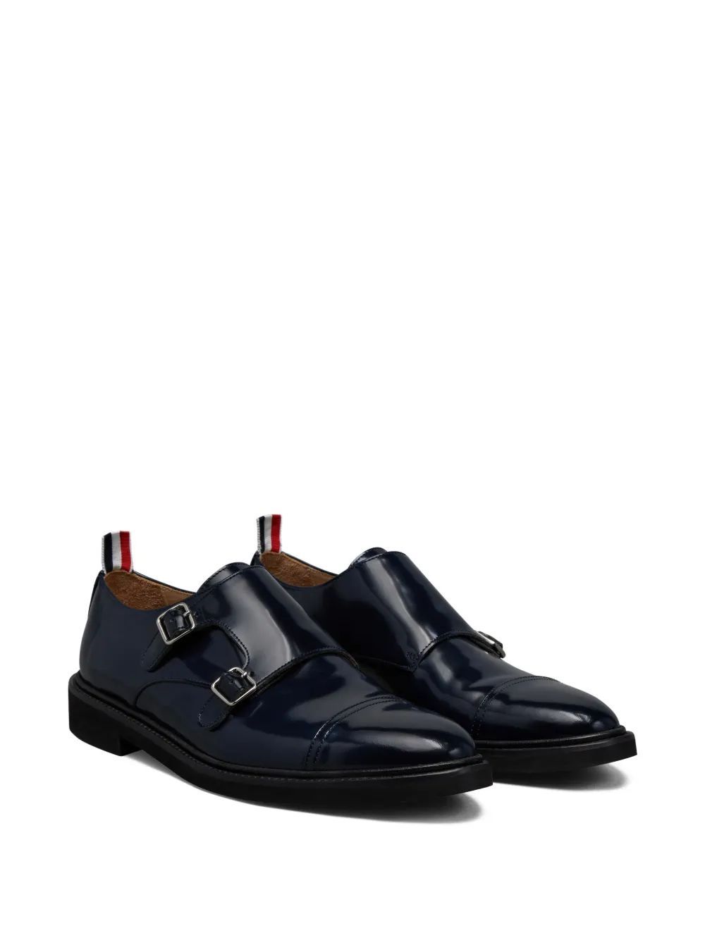 Thom Browne Almond Toe Lace-up Shoes With Rubber Sole In Black
