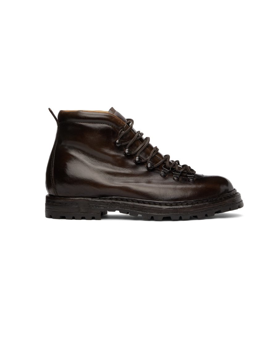 Officine Creative Logo-laced Flat Ankle Boots In Black