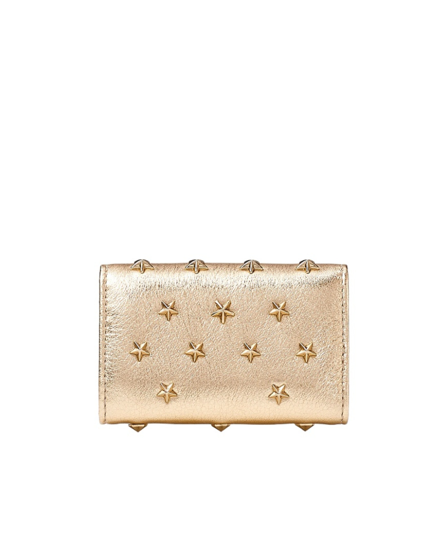 Jimmy Choo Neptune Leather Keyholder In Nude