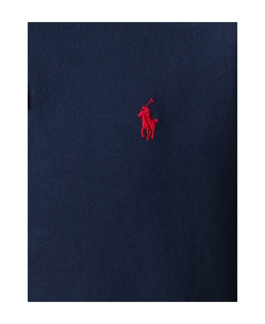 Polo Ralph Lauren Long-sleeved Polo Shirt With Classic Collar In Blue