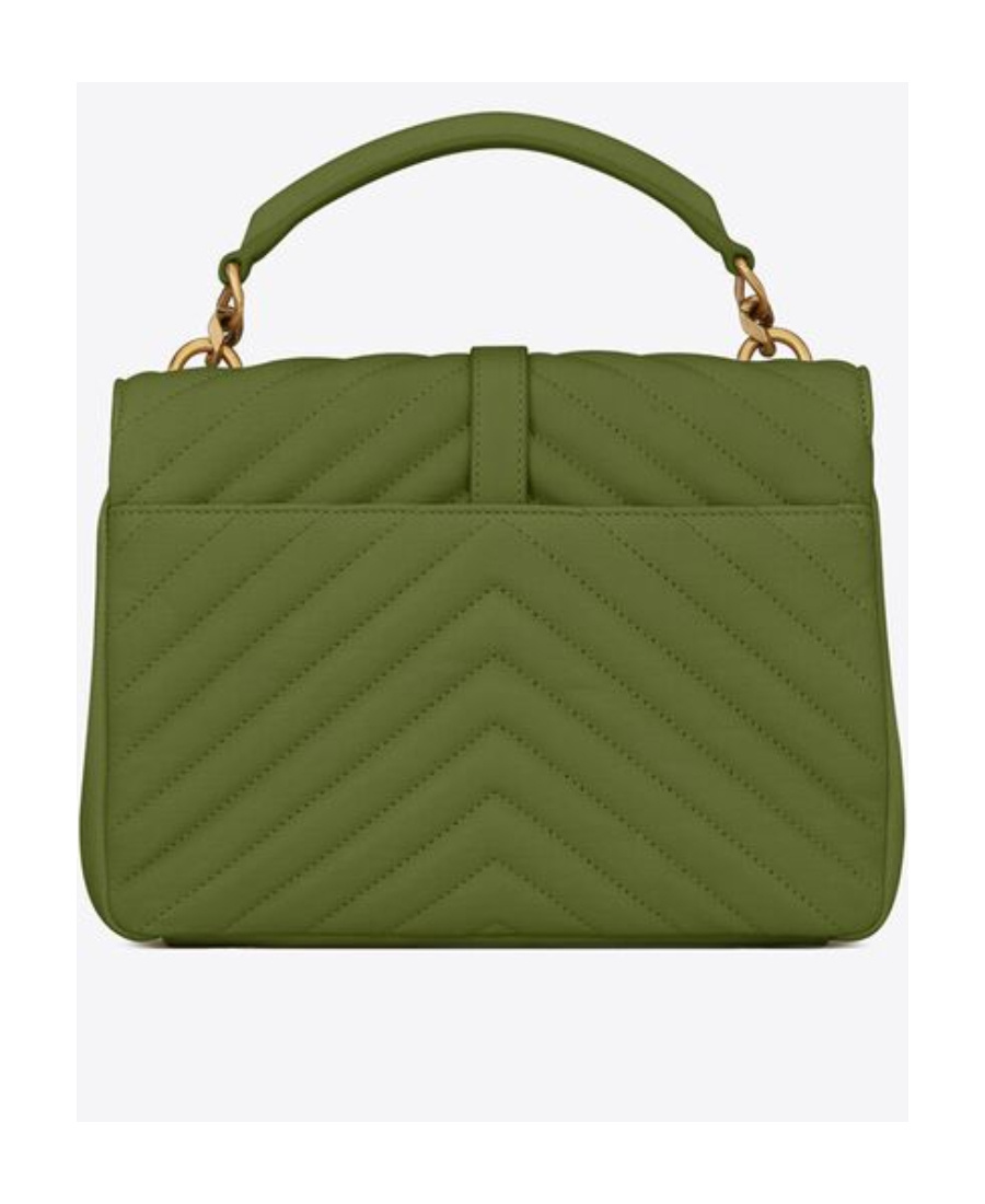 Saint Laurent Medium Collège Shoulder Bag In Green