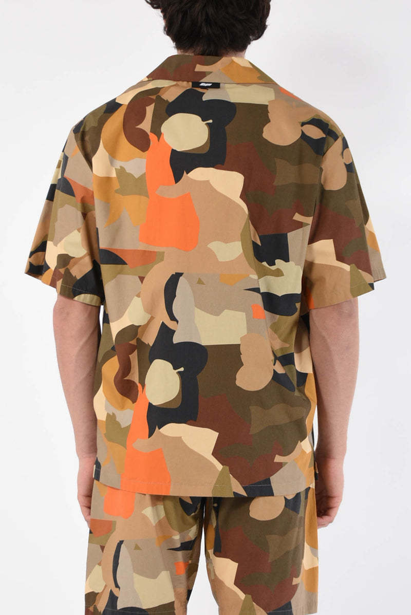 Msgm Camouflage-print Cotton Shirt