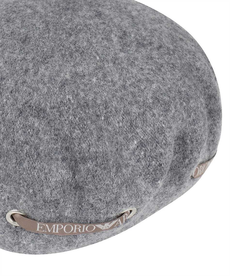 EMPORIO ARMANI LOGO-PRINT STRAP DETAIL BERET