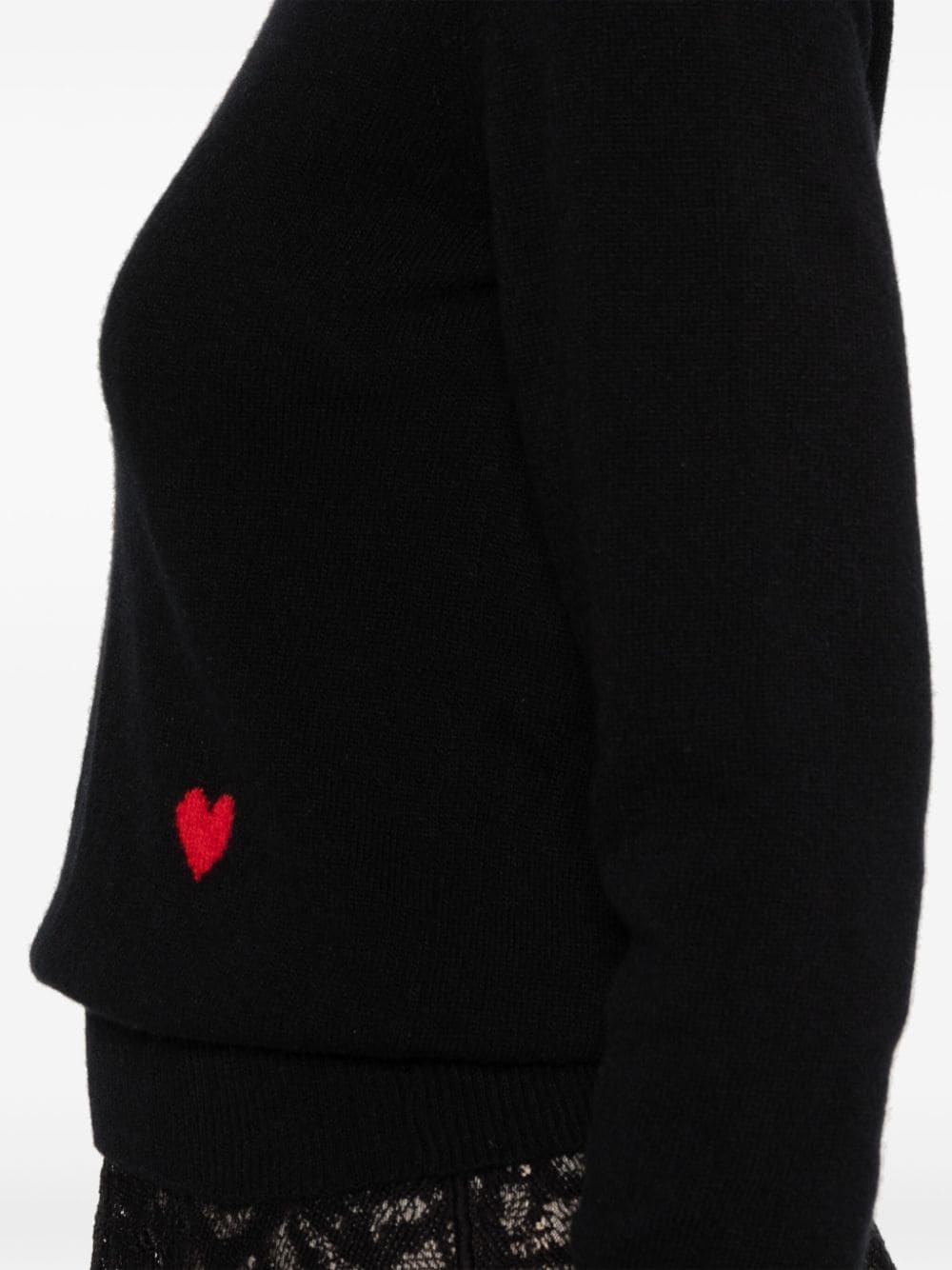 Moschino Black Wool Sweater With Logo In Black