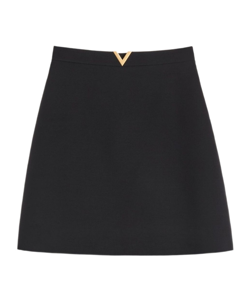 Valentino Logo Plaque Mini Skirt In Black