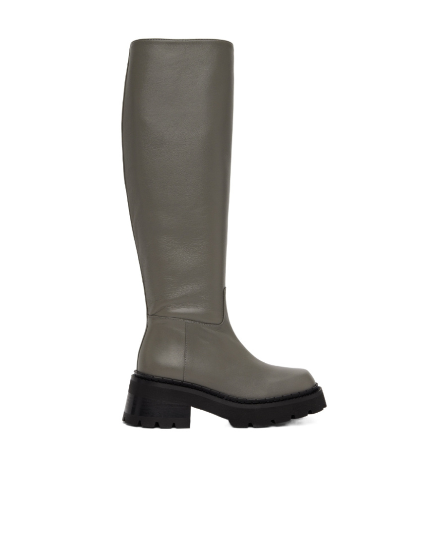 By Far Thick-heeled Boots In Gray