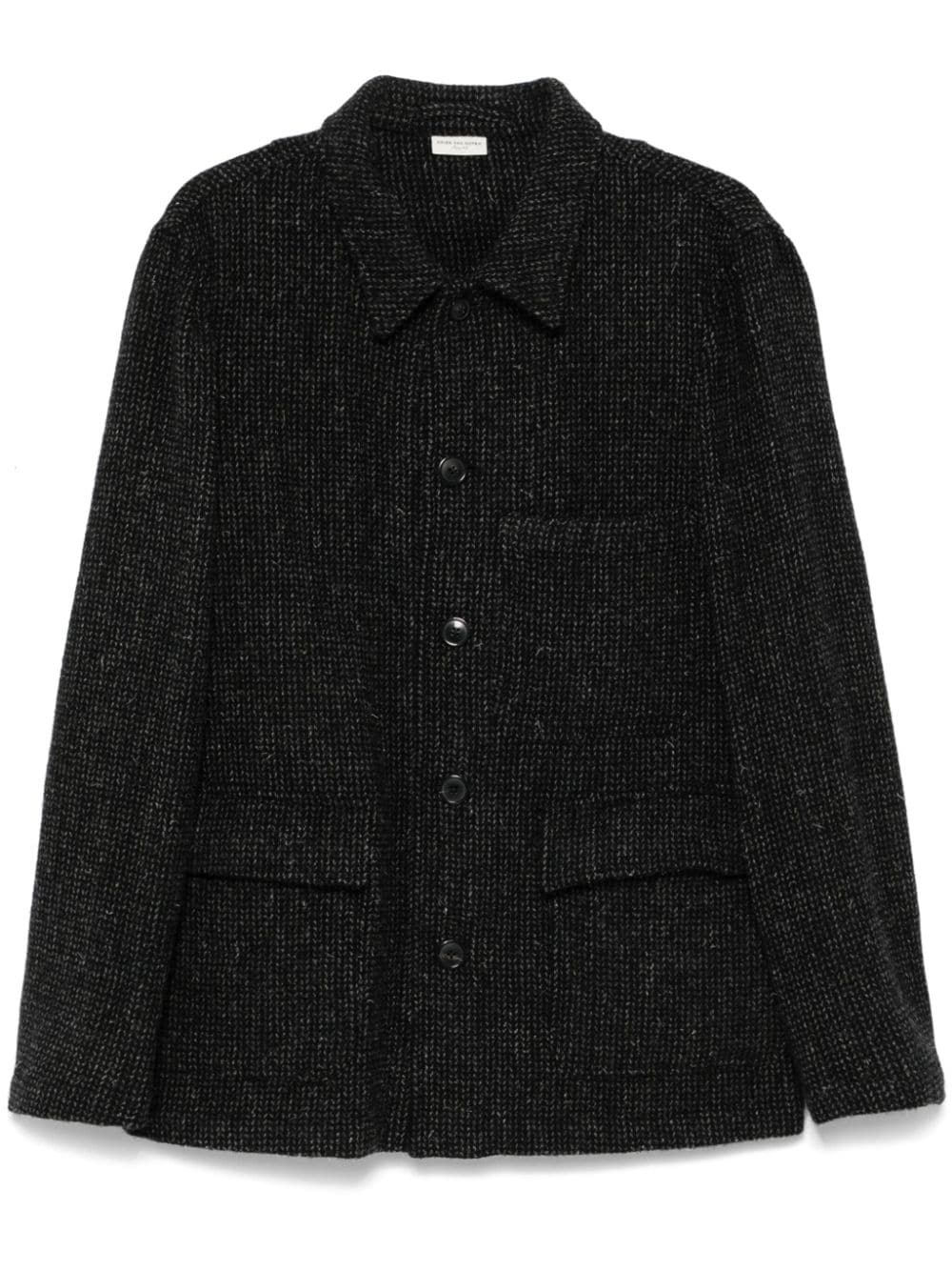 Dries Van Noten Long-sleeved Jacket In Black