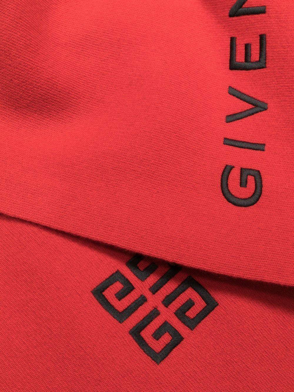 Givenchy 4g-motif Logo-embroidered Scarf In Red
