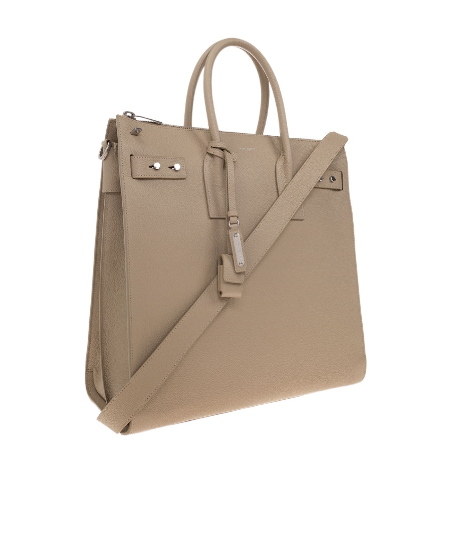 Saint Laurent Sac De Jour North/south In Grained Leather In Nude