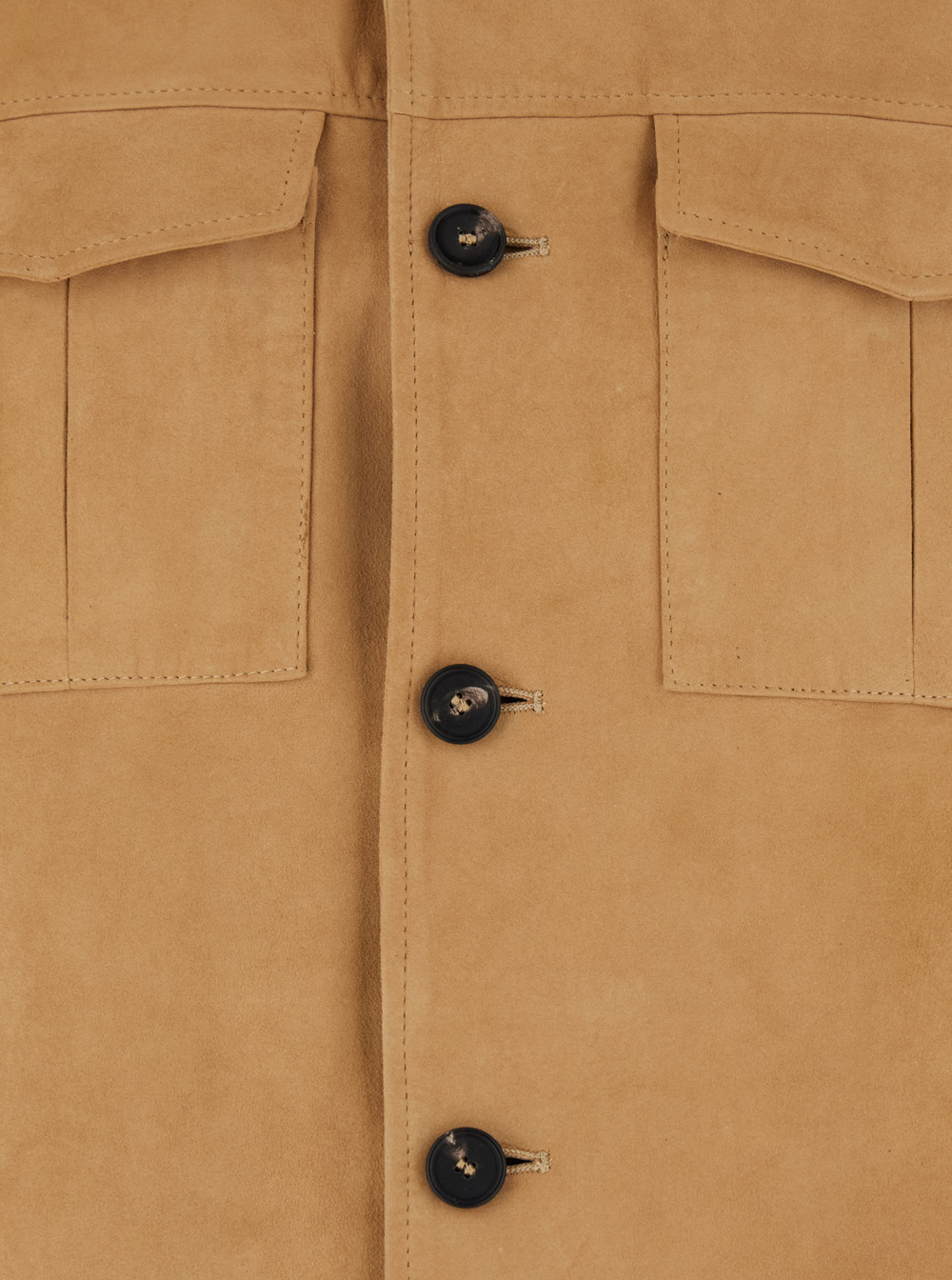 Tagliatore Beige Classic Collar Suede Jacket In Brown