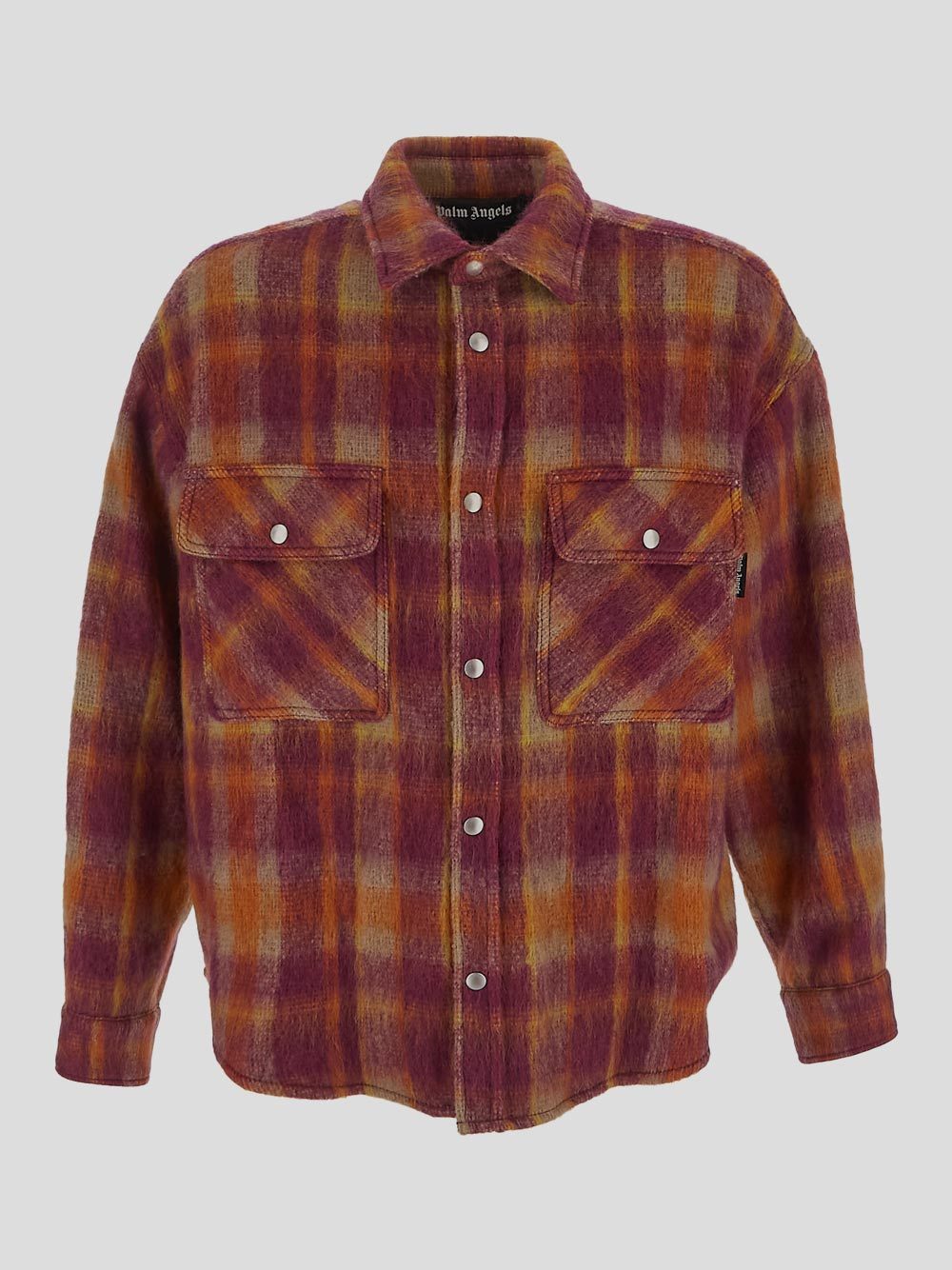 PALM ANGELS PALM ANGELS PLAID-PRINTED BUTTONED OVERSHIRT