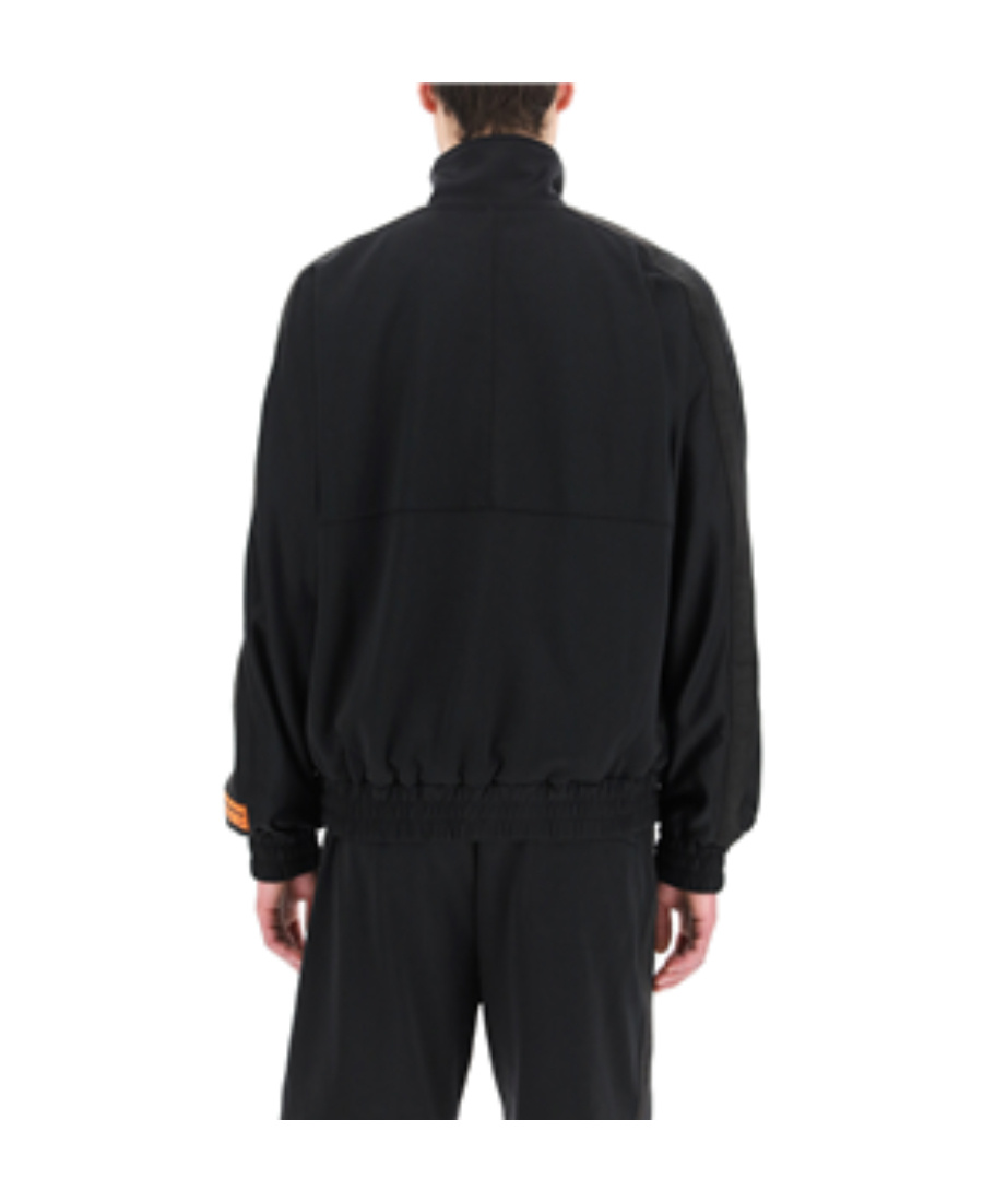 Heron Preston Logo-stripe Zipped Track Jacket In Black
