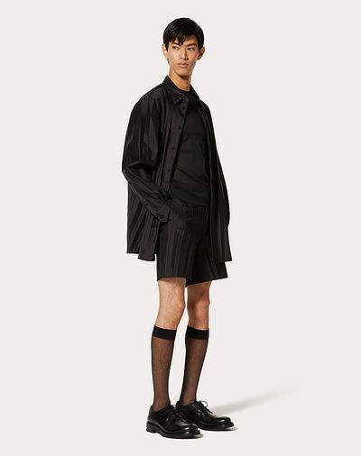 VALENTINO VALENTINO PLEATED ABOVE-KNEE LENGTH SHORTS